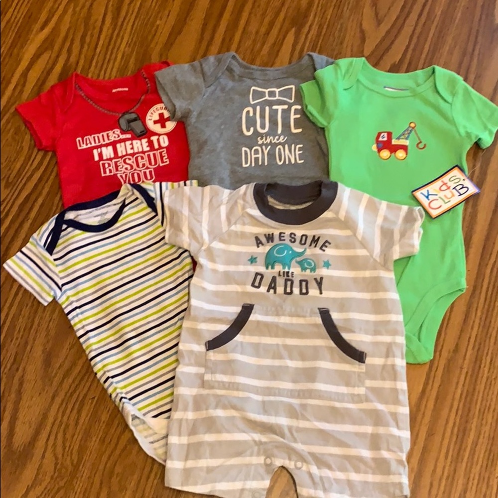 Baby boys warm weather lot. Sizes vary.
